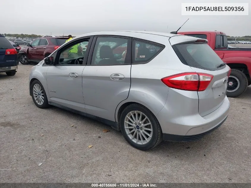 2014 Ford C-Max Hybrid Se VIN: 1FADP5AU8EL509356 Lot: 40755686