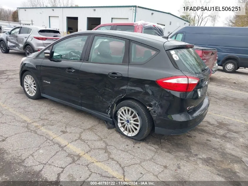 2014 Ford C-Max Hybrid Se VIN: 1FADP5AU1EL506251 Lot: 40793122