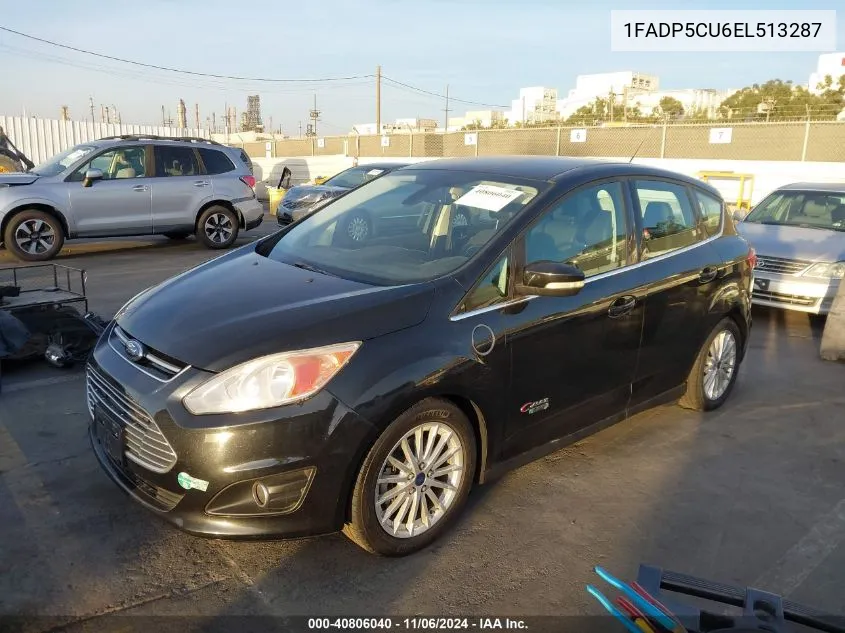 2014 Ford C-Max Energi Sel VIN: 1FADP5CU6EL513287 Lot: 40806040