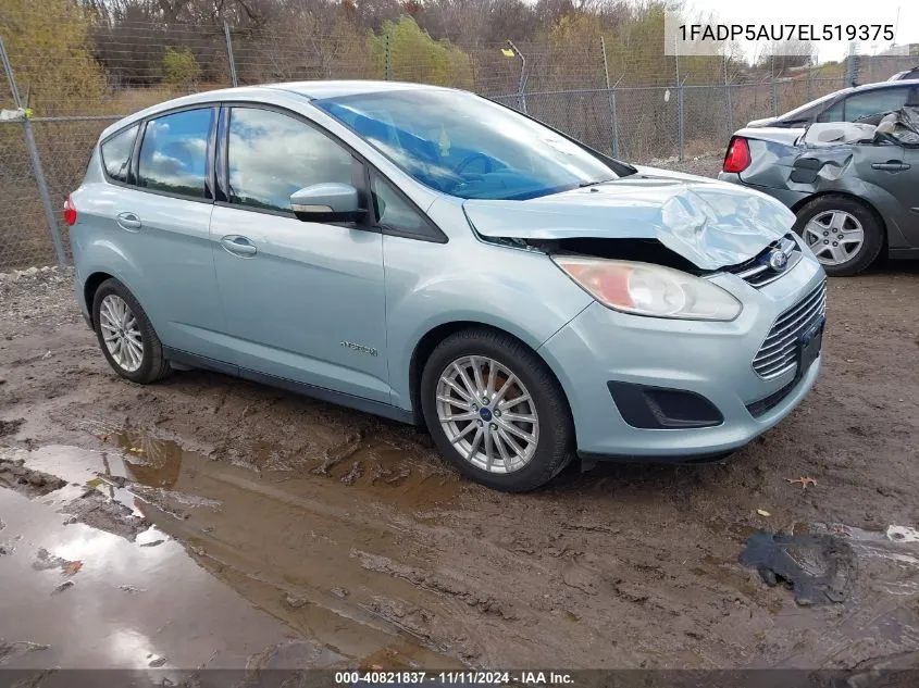 2014 Ford C-Max Hybrid Se VIN: 1FADP5AU7EL519375 Lot: 40821837