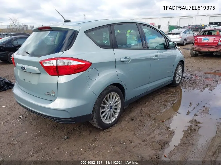 2014 Ford C-Max Hybrid Se VIN: 1FADP5AU7EL519375 Lot: 40821837