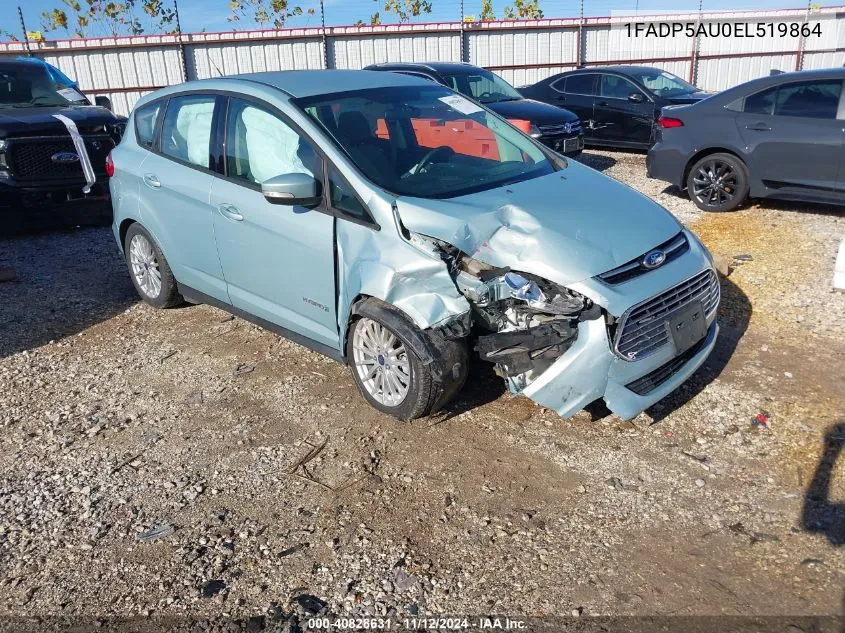 2014 Ford C-Max Hybrid Se VIN: 1FADP5AU0EL519864 Lot: 40828631