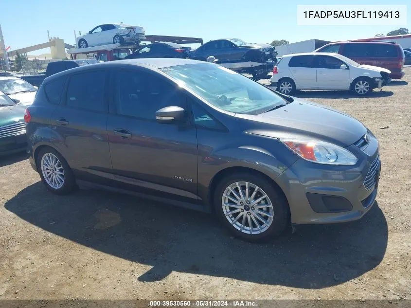 2015 Ford C-Max Hybrid Se VIN: 1FADP5AU3FL119413 Lot: 39530560