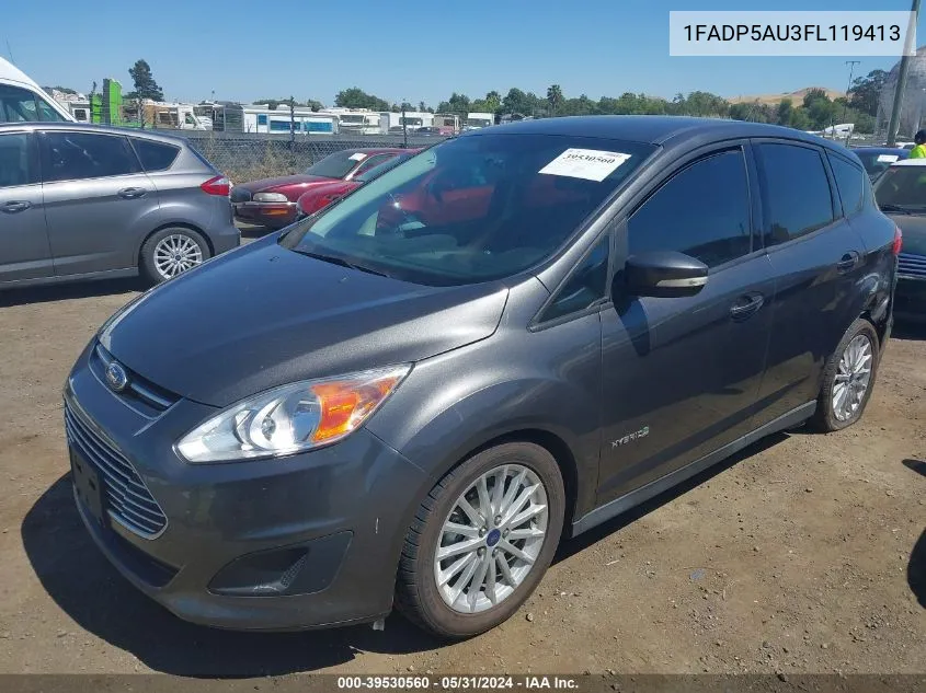 2015 Ford C-Max Hybrid Se VIN: 1FADP5AU3FL119413 Lot: 39530560