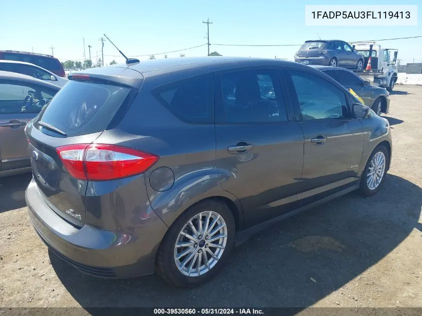 2015 Ford C-Max Hybrid Se VIN: 1FADP5AU3FL119413 Lot: 39530560