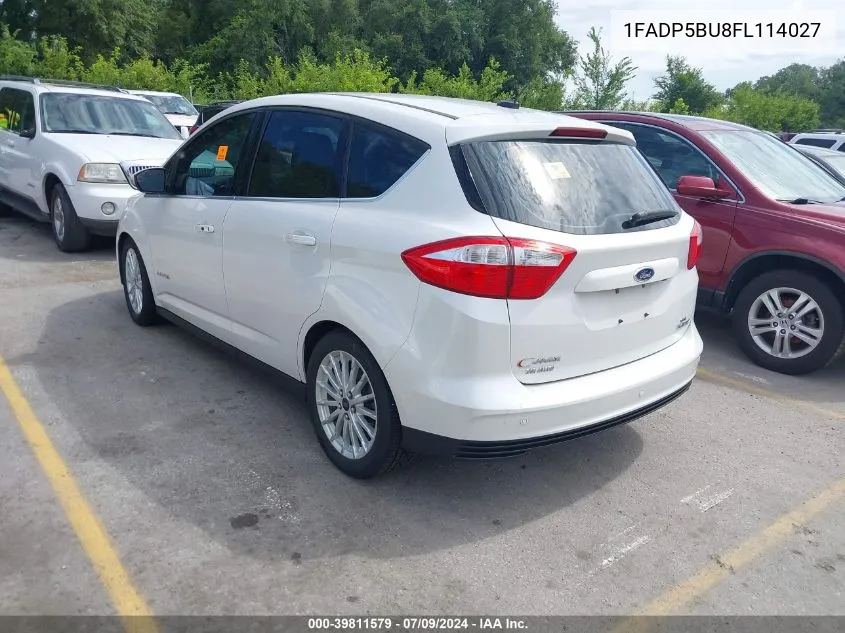 2015 Ford C-Max Hybrid Sel VIN: 1FADP5BU8FL114027 Lot: 39811579