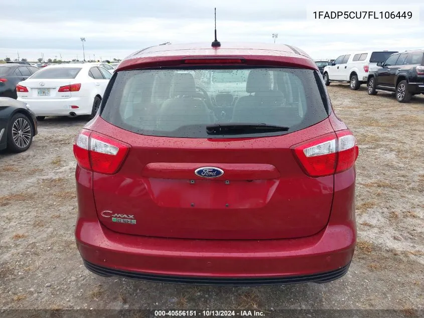 2015 Ford C-Max Energi Sel VIN: 1FADP5CU7FL106449 Lot: 40556151