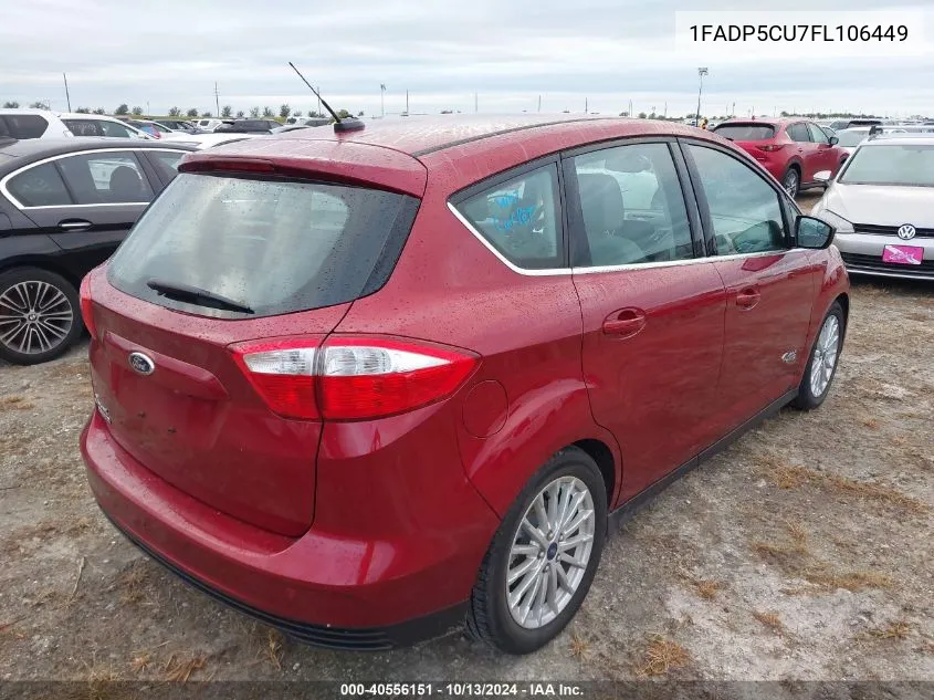 2015 Ford C-Max Energi Sel VIN: 1FADP5CU7FL106449 Lot: 40556151