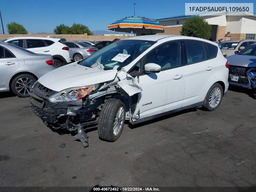 2015 Ford C-Max Hybrid Se VIN: 1FADP5AU0FL109650 Lot: 40672482