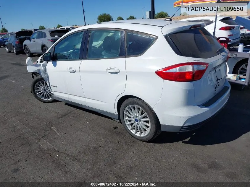 2015 Ford C-Max Hybrid Se VIN: 1FADP5AU0FL109650 Lot: 40672482