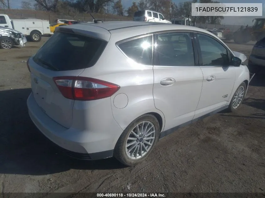 2015 Ford C-Max Energi Sel VIN: 1FADP5CU7FL121839 Lot: 40690118