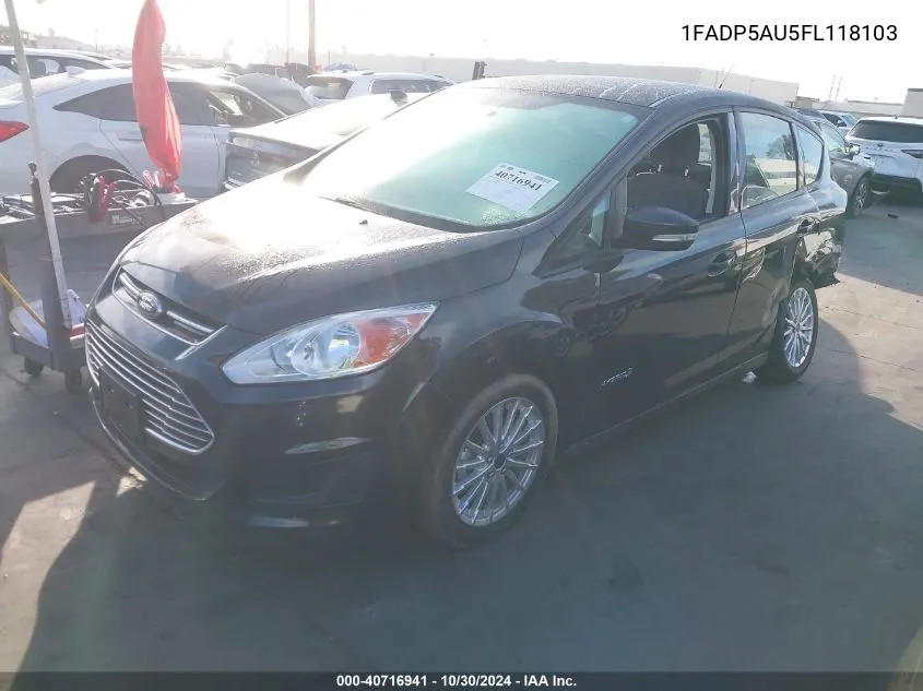 2015 Ford C-Max Hybrid Se VIN: 1FADP5AU5FL118103 Lot: 40716941