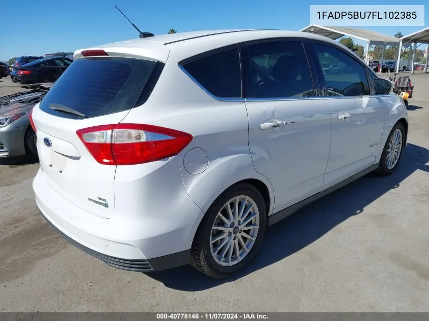 2015 Ford C-Max Hybrid Sel VIN: 1FADP5BU7FL102385 Lot: 40778146