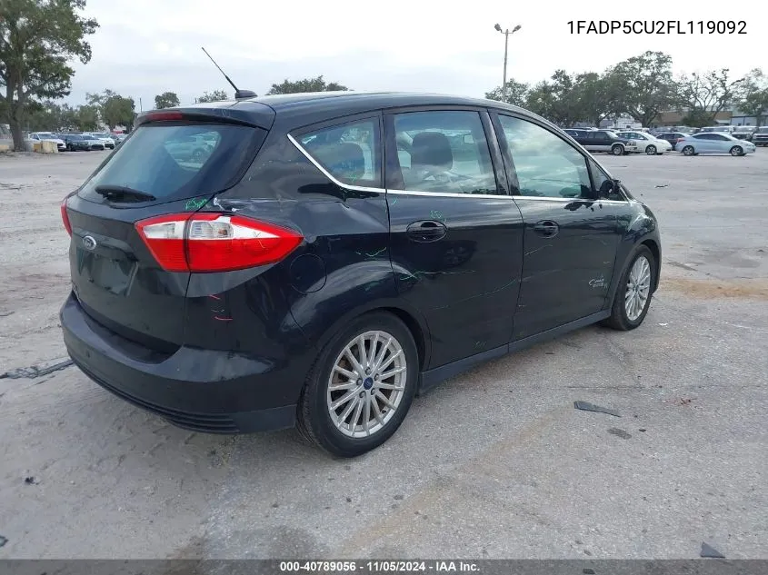 2015 Ford C-Max Energi Sel VIN: 1FADP5CU2FL119092 Lot: 40789056