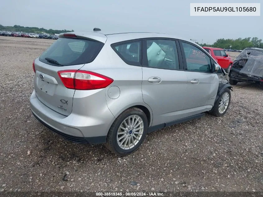 2016 Ford C-Max Hybrid Se VIN: 1FADP5AU9GL105680 Lot: 38519345