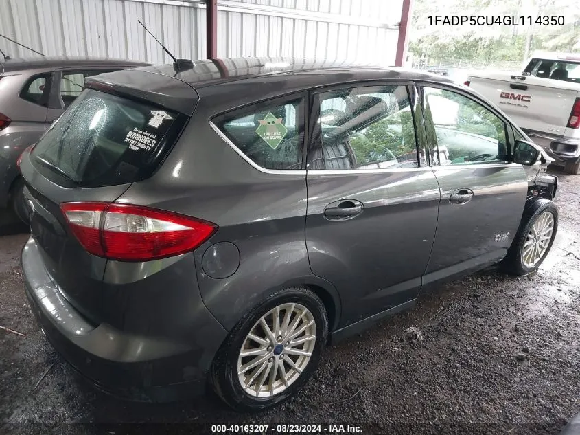 2016 Ford C-Max Energi Sel VIN: 1FADP5CU4GL114350 Lot: 40163207