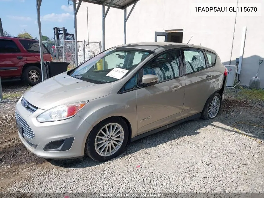 1FADP5AU1GL115670 2016 Ford C-Max Hybrid Se