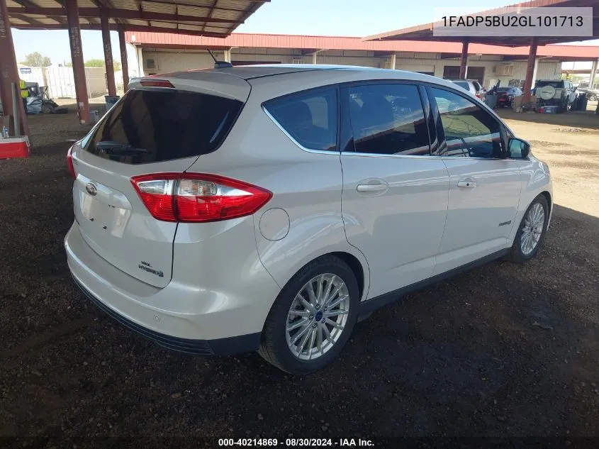 2016 Ford C-Max Hybrid Sel VIN: 1FADP5BU2GL101713 Lot: 40214869