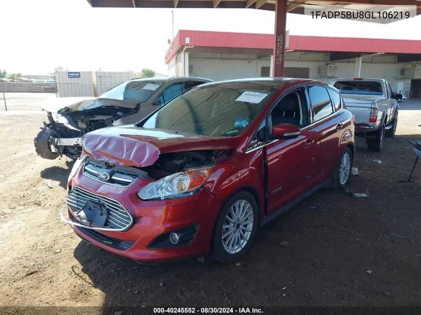 2016 Ford C-Max Hybrid Sel VIN: 1FADP5BU8GL106219 Lot: 40245552