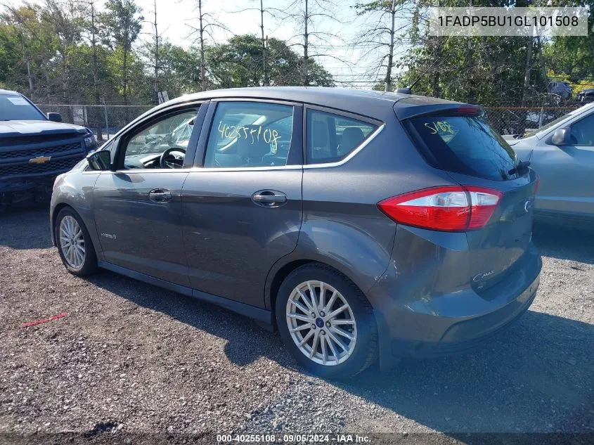 2016 Ford C-Max Hybrid Sel VIN: 1FADP5BU1GL101508 Lot: 40255108