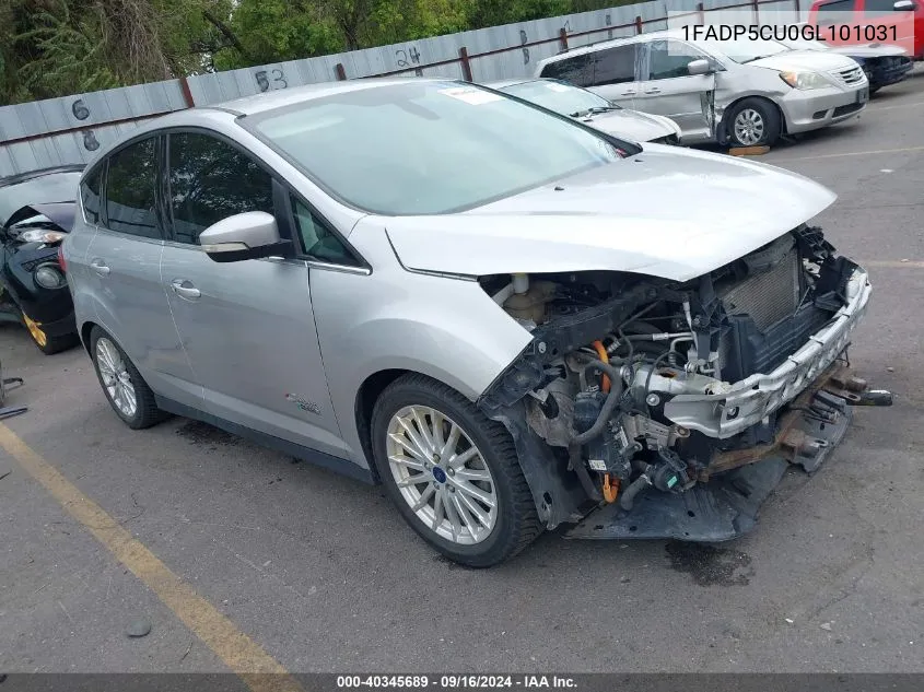 2016 Ford C-Max Energi Sel VIN: 1FADP5CU0GL101031 Lot: 40345689