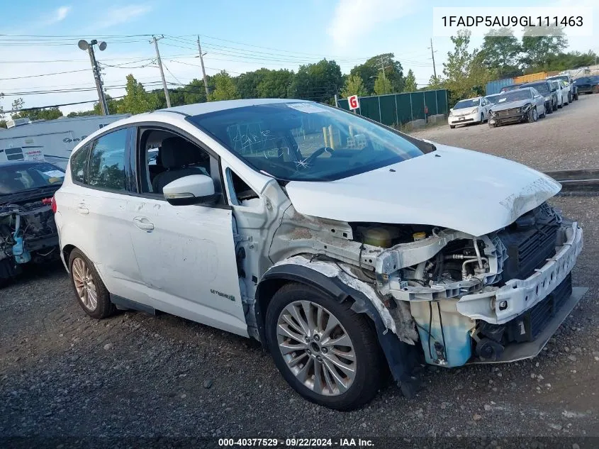 2016 Ford C-Max Se VIN: 1FADP5AU9GL111463 Lot: 40377529