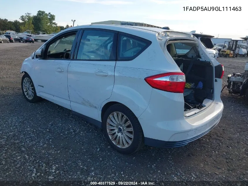 2016 Ford C-Max Se VIN: 1FADP5AU9GL111463 Lot: 40377529