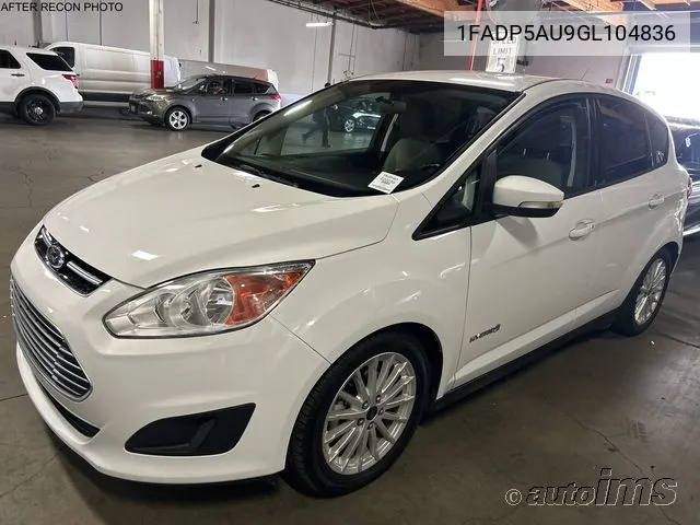 2016 Ford C-Max Se VIN: 1FADP5AU9GL104836 Lot: 40574973