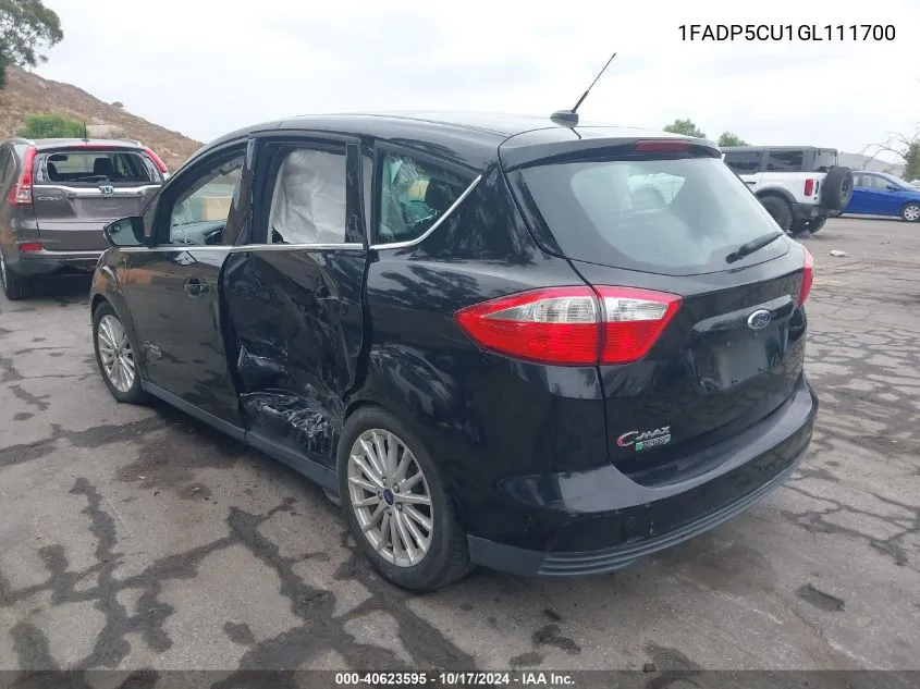 2016 Ford C-Max Premium Sel VIN: 1FADP5CU1GL111700 Lot: 40623595