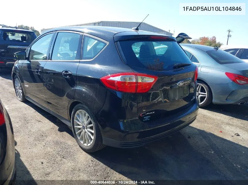 2016 Ford C-Max Hybrid Se VIN: 1FADP5AU1GL104846 Lot: 40644036