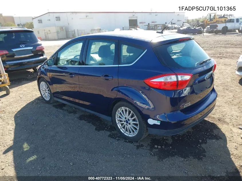 2016 Ford C-Max Energi Sel VIN: 1FADP5CU7GL101365 Lot: 40772323