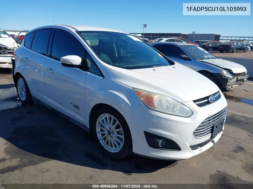 2016 Ford C-Max Energi Sel VIN: 1FADP5CU1GL105993 Lot: 40806264