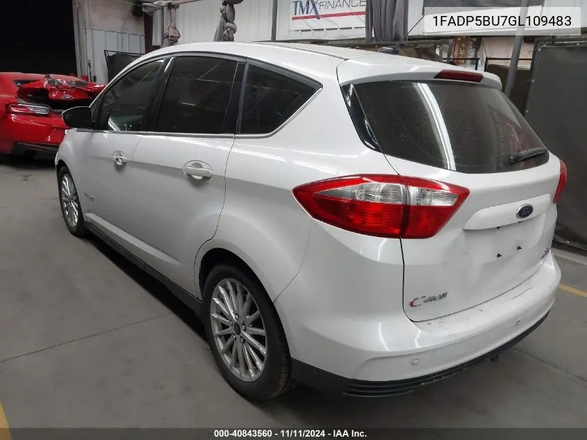 2016 Ford C-Max Hybrid Sel VIN: 1FADP5BU7GL109483 Lot: 40843560