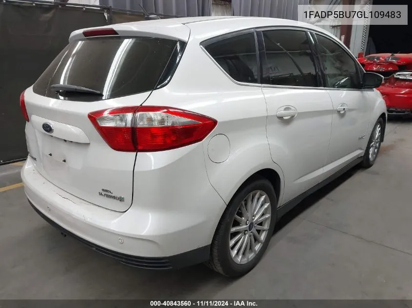 2016 Ford C-Max Hybrid Sel VIN: 1FADP5BU7GL109483 Lot: 40843560