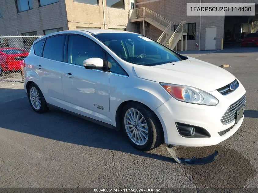 2016 Ford C-Max Energi Sel VIN: 1FADP5CU2GL114430 Lot: 40861747