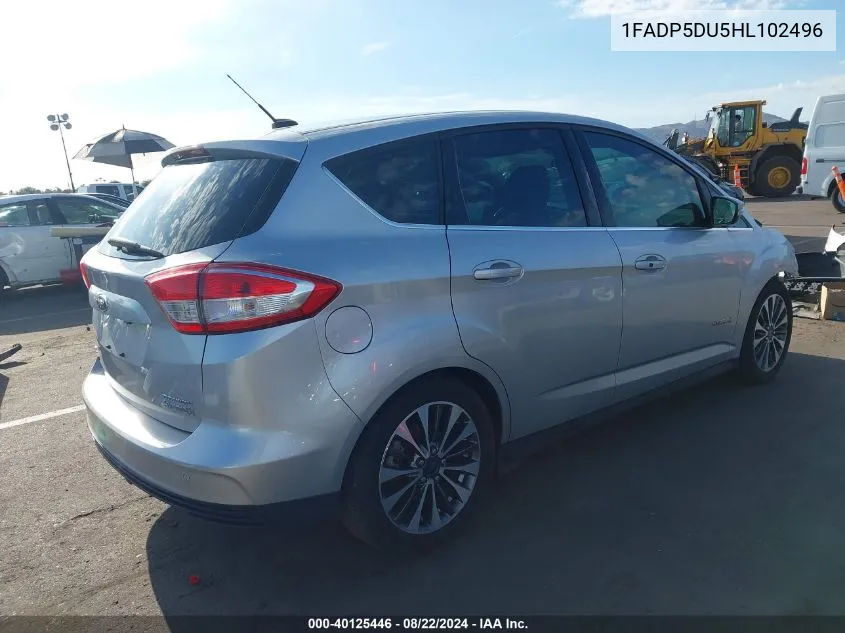 2017 Ford C-Max Hybrid Titanium VIN: 1FADP5DU5HL102496 Lot: 40125446