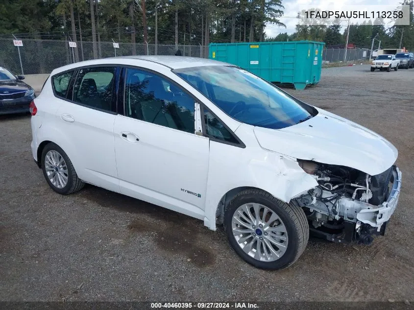 2017 Ford C-Max Hybrid Se VIN: 1FADP5AU5HL113258 Lot: 40460395