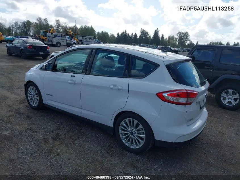 2017 Ford C-Max Hybrid Se VIN: 1FADP5AU5HL113258 Lot: 40460395