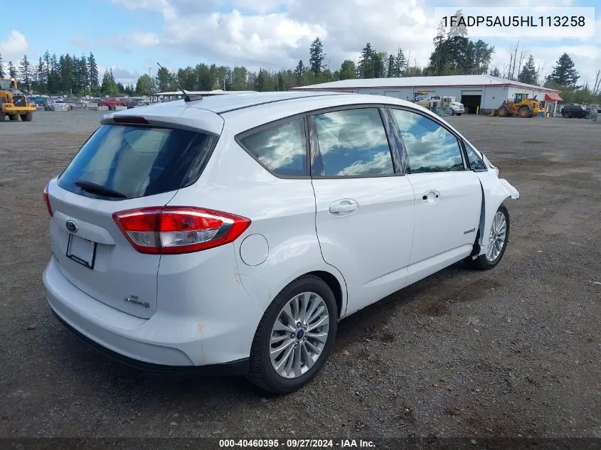 2017 Ford C-Max Hybrid Se VIN: 1FADP5AU5HL113258 Lot: 40460395