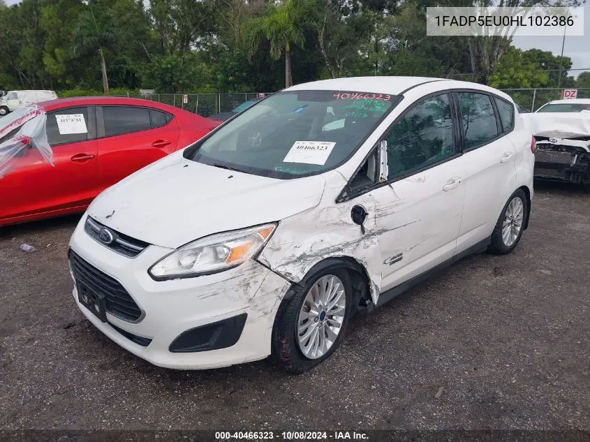 2017 Ford C-Max Energi Se VIN: 1FADP5EU0HL102386 Lot: 40466323