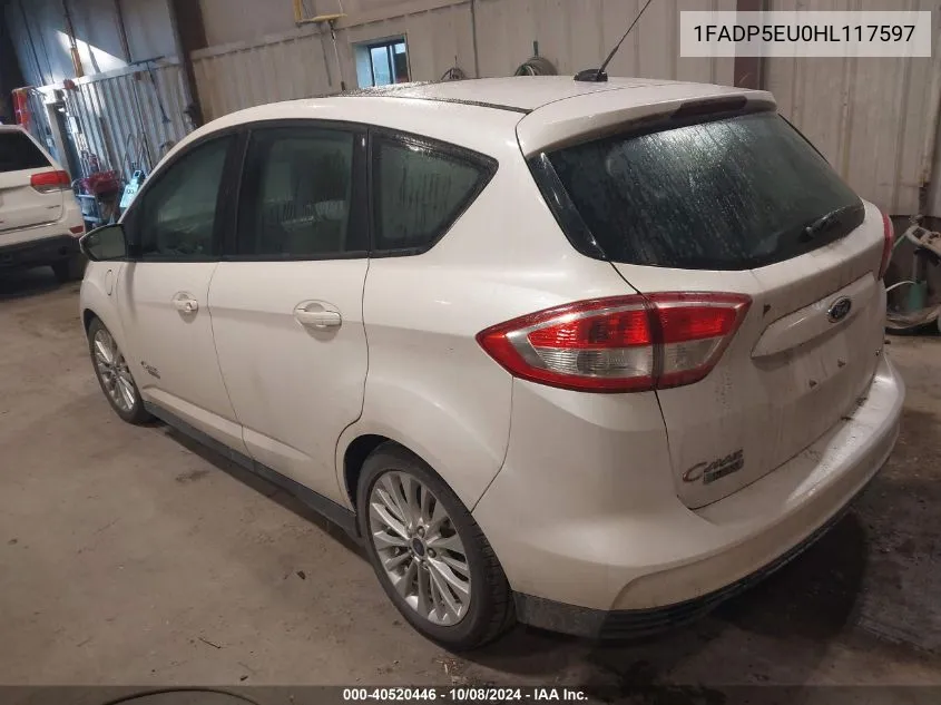 2017 Ford C-Max Se VIN: 1FADP5EU0HL117597 Lot: 40520446