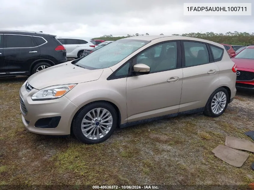 2017 Ford C-Max Hybrid Se VIN: 1FADP5AU0HL100711 Lot: 40536372