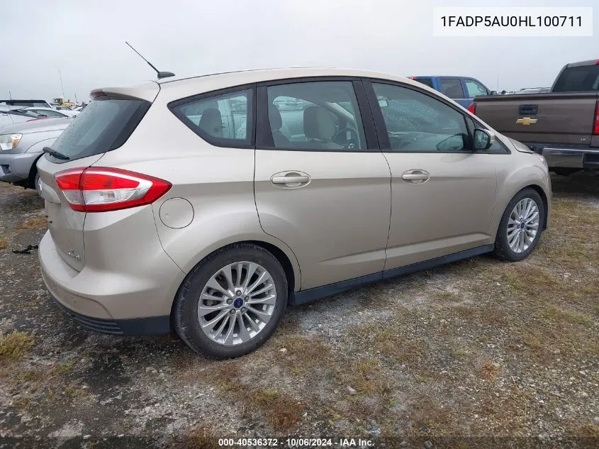 2017 Ford C-Max Hybrid Se VIN: 1FADP5AU0HL100711 Lot: 40536372