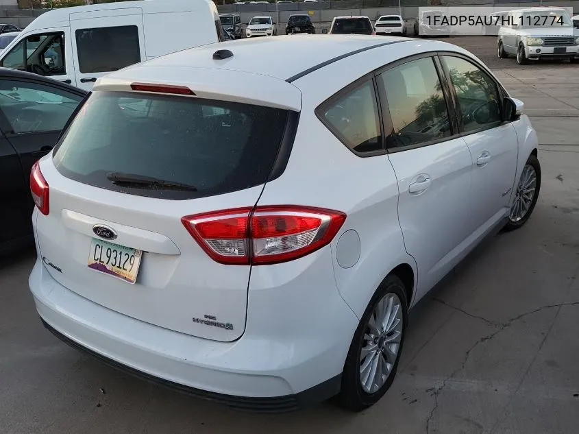 2017 Ford C-Max Hybrid Se VIN: 1FADP5AU7HL112774 Lot: 40613816