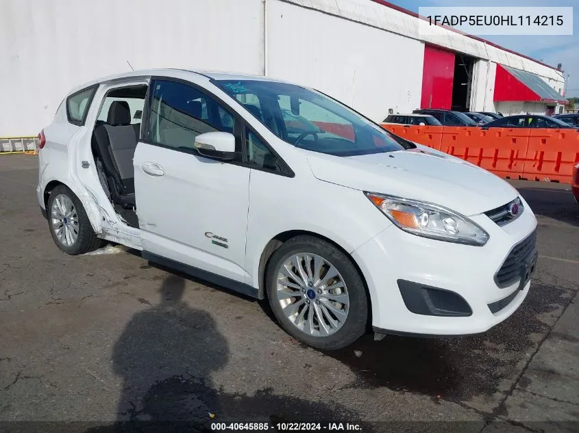 2017 Ford C-Max Energi Se VIN: 1FADP5EU0HL114215 Lot: 40645885