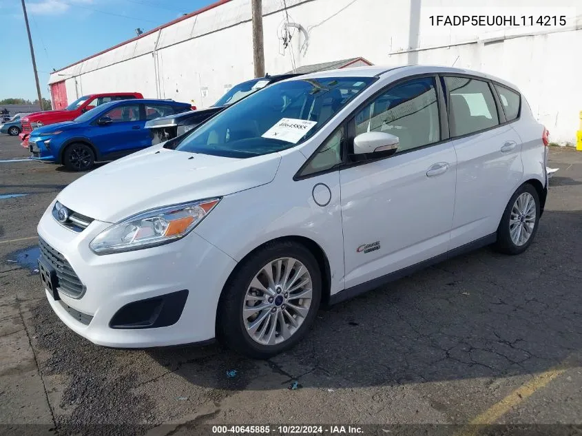 2017 Ford C-Max Energi Se VIN: 1FADP5EU0HL114215 Lot: 40645885