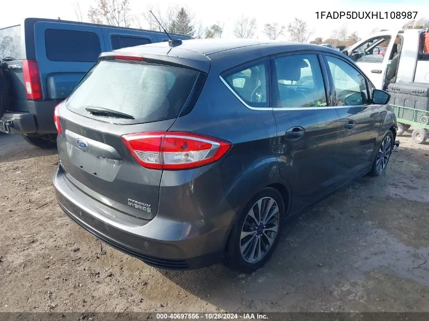 2017 Ford C-Max Hybrid Titanium VIN: 1FADP5DUXHL108987 Lot: 40697556