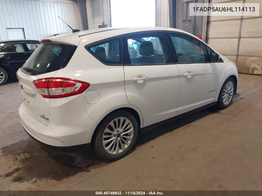 2017 Ford C-Max Hybrid Se VIN: 1FADP5AU6HL114113 Lot: 40749932