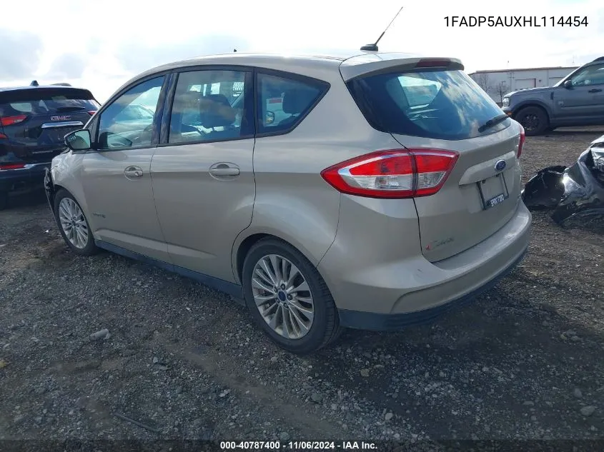 2017 Ford C-Max Hybrid Se VIN: 1FADP5AUXHL114454 Lot: 40787400