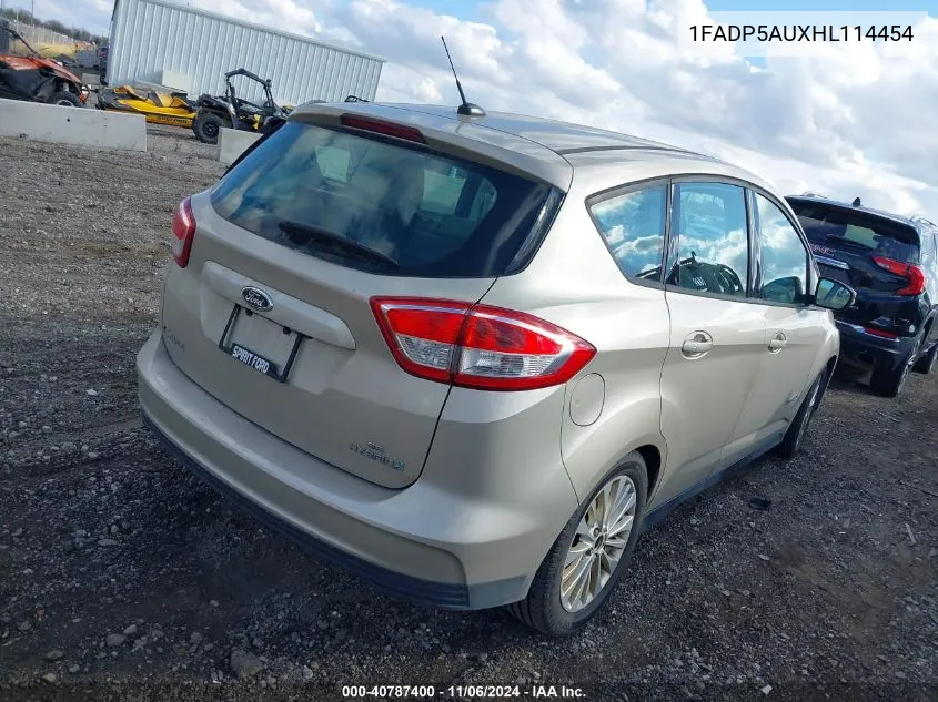 2017 Ford C-Max Hybrid Se VIN: 1FADP5AUXHL114454 Lot: 40787400